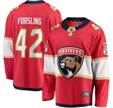 Miesten Florida Panthers Gustav Forsling 42 Pelipaita Punainen Breakaway Koti