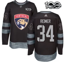 Miesten Florida Panthers James Reimer 34 Pelipaita 1917-2017 100th Anniversary Patch Musta Authentic