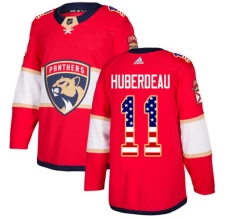 Miesten Florida Panthers Jonathan Huberdeau 11 Pelipaita USA Flag Fashion Punainen Authentic