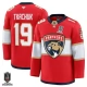 Miesten Florida Panthers Matthew Tkachuk 19 Pelipaita 2025 Stanley Cup Champions Patch Punainen Premium Koti