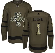 Miesten Florida Panthers Roberto Luongo 1 Pelipaita Camo Green Authentic