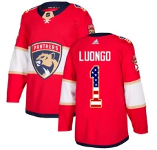 Miesten Florida Panthers Roberto Luongo 1 Pelipaita USA Flag Fashion Punainen Authentic