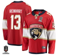 Miesten Florida Panthers Sam Reinhart 13 Pelipaita 2025 Stanley Cup Champions Patch Punainen Breakaway Koti