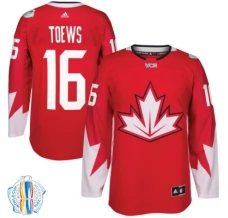 Miesten Kanada Jonathan Toews 16 Pelipaita 2016 World Cup of Hockey Punainen Authentic