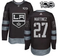 Miesten Los Angeles Kings Alec Martinez 27 Pelipaita 1917-2017 100th Anniversary Patch Musta Authentic