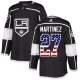 Miesten Los Angeles Kings Alec Martinez 27 Pelipaita USA Flag Fashion Musta Authentic