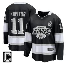 Miesten Los Angeles Kings Anze Kopitar 11 Pelipaita Captain Patch Musta Premier Breakaway Koti