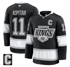 Miesten Los Angeles Kings Anze Kopitar 11 Pelipaita Captain Patch Musta Premium Koti