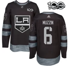 Miesten Los Angeles Kings Jake Muzzin 6 Pelipaita 1917-2017 100th Anniversary Patch Musta Authentic