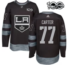 Miesten Los Angeles Kings Jeff Carter 77 Pelipaita 1917-2017 100th Anniversary Patch Musta Authentic