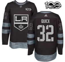 Miesten Los Angeles Kings Jonathan Quick 32 Pelipaita 1917-2017 100th Anniversary Patch Musta Authentic