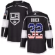 Miesten Los Angeles Kings Jonathan Quick 32 Pelipaita USA Flag Fashion Musta Authentic
