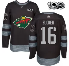 Miesten Minnesota Wild Jason Zucker 16 Pelipaita 1917-2017 100th Anniversary Patch Musta Authentic