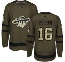Miesten Minnesota Wild Jason Zucker 16 Pelipaita Camo Green Authentic