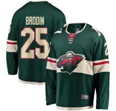 Miesten Minnesota Wild Jonas Brodin 25 Pelipaita Vihreä Breakaway Koti