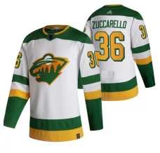 Miesten Minnesota Wild Mats Zuccarello 36 Pelipaita 2020-21 Reverse Retro Valkoinen Authentic