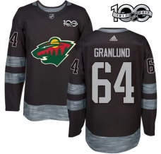 Miesten Minnesota Wild Mikael Granlund 64 Pelipaita 1917-2017 100th Anniversary Patch Musta Authentic