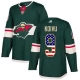 Miesten Minnesota Wild Mikko Koivu 9 Pelipaita USA Flag Fashion Vihreä Authentic