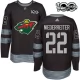 Miesten Minnesota Wild Nino Niederreiter 22 Pelipaita 1917-2017 100th Anniversary Patch Musta Authentic