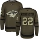 Miesten Minnesota Wild Nino Niederreiter 22 Pelipaita Camo Green Authentic