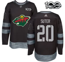 Miesten Minnesota Wild Ryan Suter 20 Pelipaita 1917-2017 100th Anniversary Patch Musta Authentic