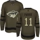 Miesten Minnesota Wild Zach Parise 11 Pelipaita Camo Green Authentic