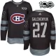 Miesten Montreal Canadiens Alex Galchenyuk 27 Pelipaita 1917-2017 100th Anniversary Patch Musta Authentic