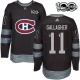 Miesten Montreal Canadiens Brendan Gallagher 11 Pelipaita 1917-2017 100th Anniversary Patch Musta Authentic