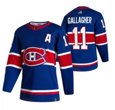 Miesten Montreal Canadiens Brendan Gallagher 11 Pelipaita 2020-21 Reverse Retro Sininen Authentic