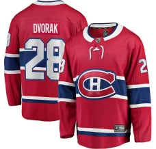 Miesten Montreal Canadiens Christian Dvorak 28 Pelipaita Punainen Breakaway Koti