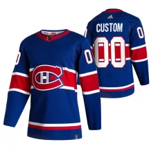 Miesten Montreal Canadiens Custom Pelipaita 2020-21 Reverse Retro Sininen Authentic