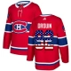 Miesten Montreal Canadiens Jonathan Drouin 92 Pelipaita USA Flag Fashion Punainen Authentic