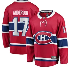 Miesten Montreal Canadiens Josh Anderson 17 Pelipaita Punainen Breakaway Koti