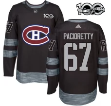 Miesten Montreal Canadiens Max Pacioretty 67 Pelipaita 1917-2017 100th Anniversary Patch Musta Authentic
