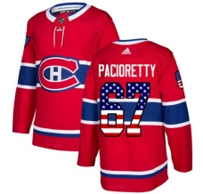 Miesten Montreal Canadiens Max Pacioretty 67 Pelipaita USA Flag Fashion Punainen Authentic