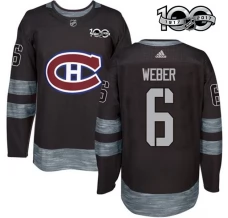 Miesten Montreal Canadiens Shea Weber 6 Pelipaita 1917-2017 100th Anniversary Patch Musta Authentic