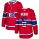 Miesten Montreal Canadiens Shea Weber 6 Pelipaita USA Flag Fashion Punainen Authentic