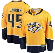 Miesten Nashville Predators Alexandre Carrier 45 Pelipaita Kulta Premier Breakaway Koti