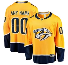 Miesten Nashville Predators Custom Pelipaita Kulta Breakaway Koti