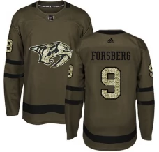 Miesten Nashville Predators Filip Forsberg 9 Pelipaita Camo Green Authentic