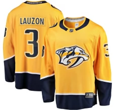 Miesten Nashville Predators Jeremy Lauzon 3 Pelipaita Kulta Breakaway Koti
