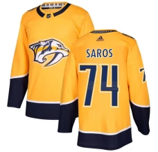 Miesten Nashville Predators Juuse Saros 74 Pelipaita Kulta Authentic