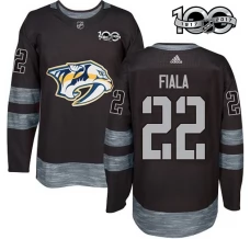 Miesten Nashville Predators Kevin Fiala 22 Pelipaita 1917-2017 100th Anniversary Patch Musta Authentic