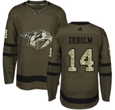 Miesten Nashville Predators Mattias Ekholm 14 Pelipaita Camo Green Authentic
