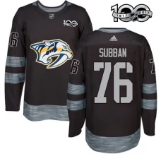Miesten Nashville Predators P.K Subban 76 Pelipaita 1917-2017 100th Anniversary Patch Musta Authentic