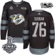Miesten Nashville Predators P.K Subban 76 Pelipaita 2017 Stanley Cup Final 100th Anniversary Patches Musta Authentic