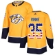 Miesten Nashville Predators Pekka Rinne 35 Pelipaita USA Flag Fashion Kulta Authentic