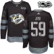 Miesten Nashville Predators Roman Josi 59 Pelipaita 1917-2017 100th Anniversary Patch Musta Authentic