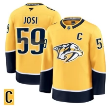 Miesten Nashville Predators Roman Josi 59 Pelipaita Captain Patch Keltainen Premium Koti