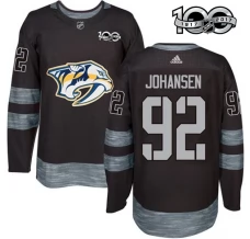 Miesten Nashville Predators Ryan Johansen 92 Pelipaita 1917-2017 100th Anniversary Patch Musta Authentic